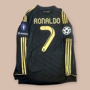 2011-12 Real Madrid Away Long Sleeve Jersey. CR7 Ronaldo soccer football jersey